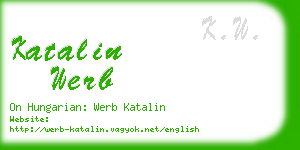 katalin werb business card